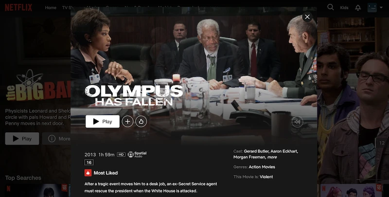 olympus has fallen netflix streaming