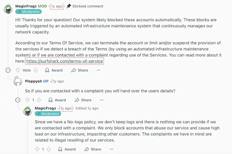 surfshark no logs policy proved
