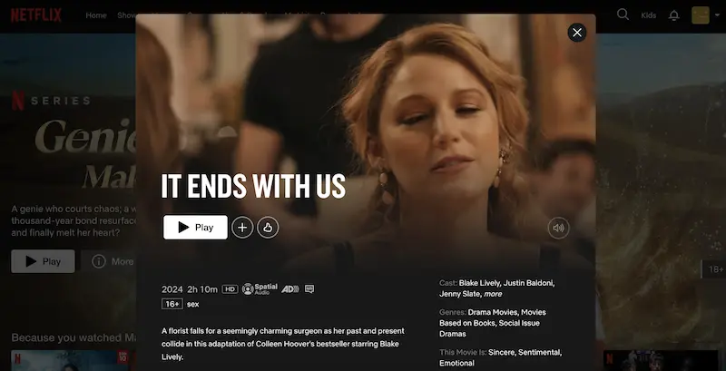 it ends with us netflix streaming